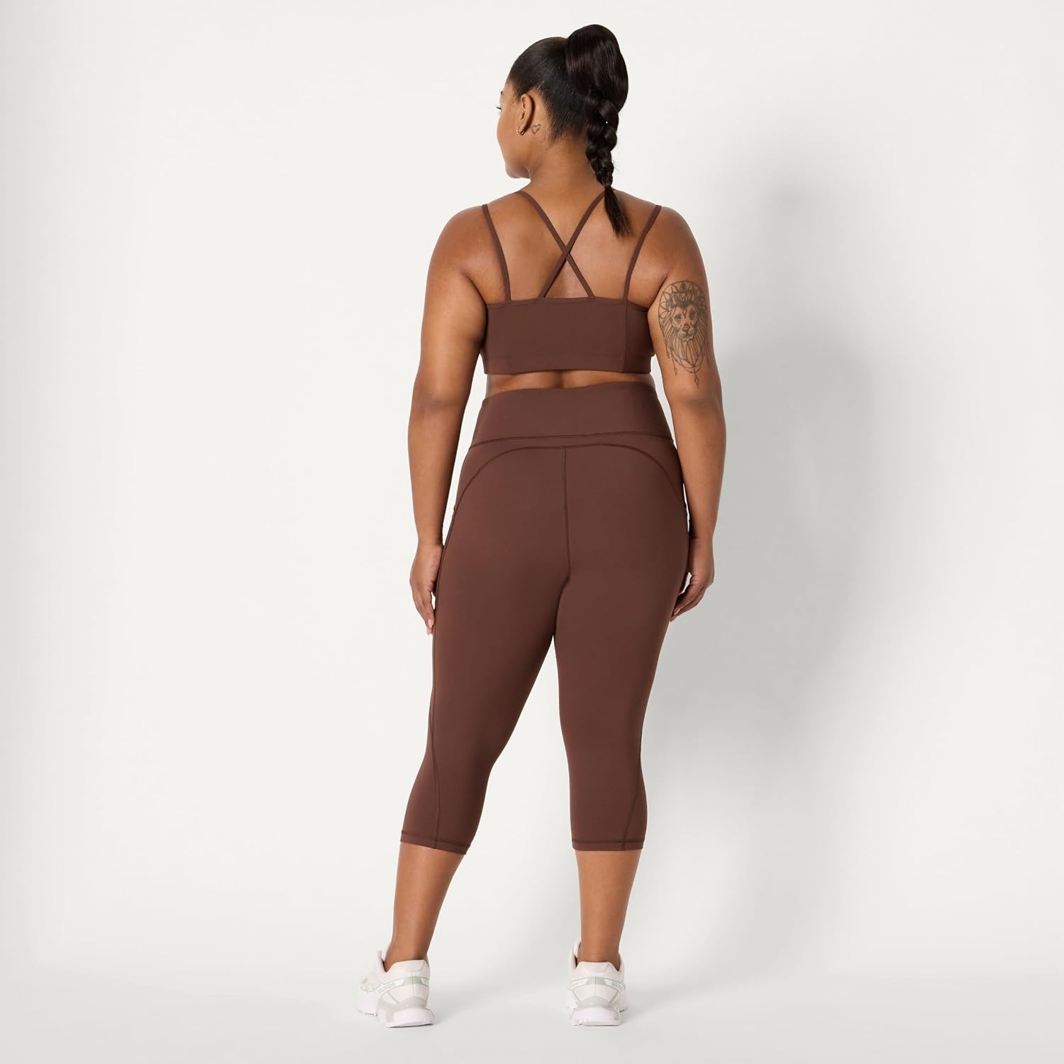 image:imageAmazon Essentials Womens Active Total Train Gym Workout LeggingsRich Hazel