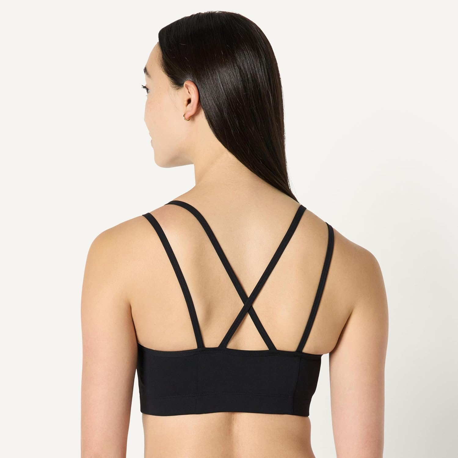 image:imageAmazon Essentials Womens Active Total Train Medium Support Sports Bra with Strappy BackBlack