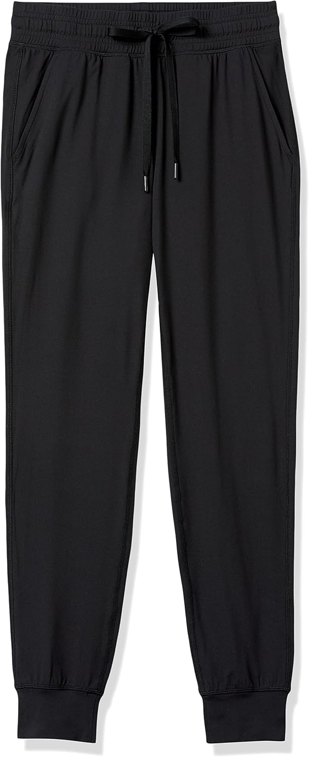 image:imageAmazon Essentials Womens Brushed Tech Stretch Jogger Pant Discontinued ColorsBlack