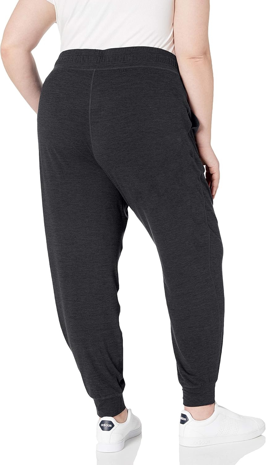 image:imageAmazon Essentials Womens Brushed Tech Stretch Jogger Pant Discontinued ColorsBlack Space Dye