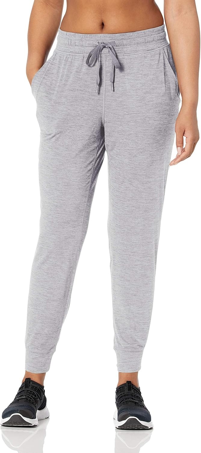 image:imageAmazon Essentials Womens Brushed Tech Stretch Jogger Pant Discontinued ColorsGrey Space Dye