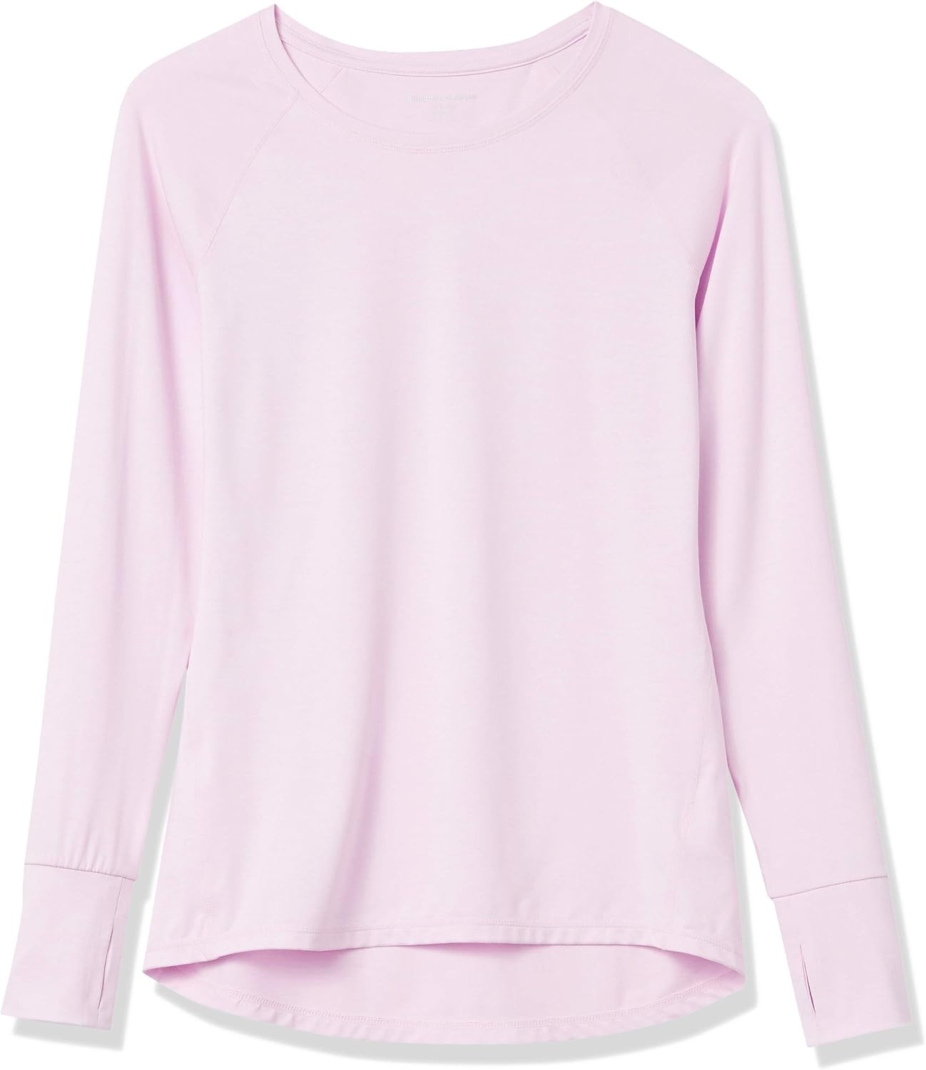 image:imageAmazon Essentials Womens Brushed Tech Stretch LongSleeve Crewneck Shirt Available in Plus SizePale Pink