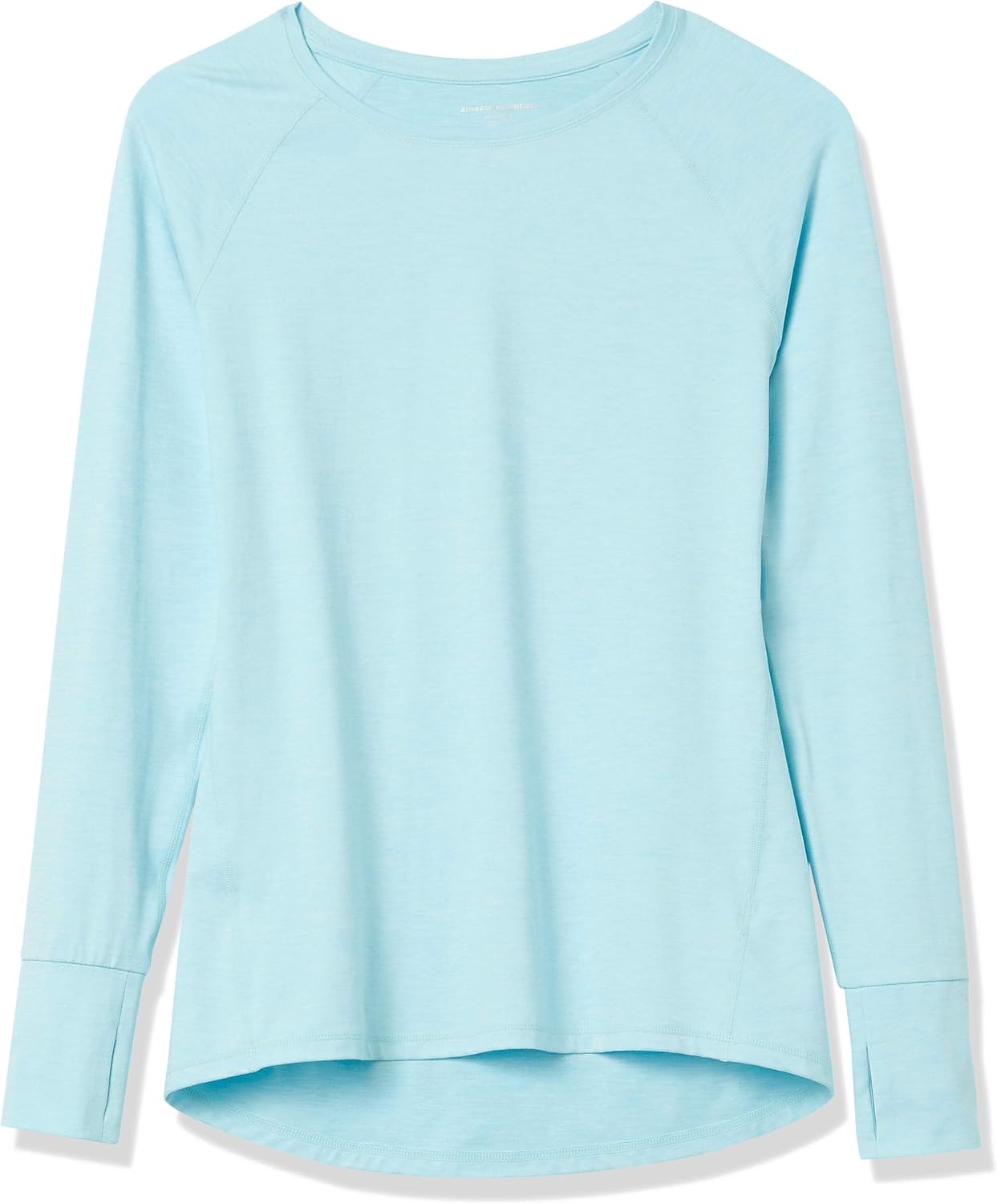 image:imageAmazon Essentials Womens Brushed Tech Stretch LongSleeve Crewneck Shirt Available in Plus SizeSky Blue
