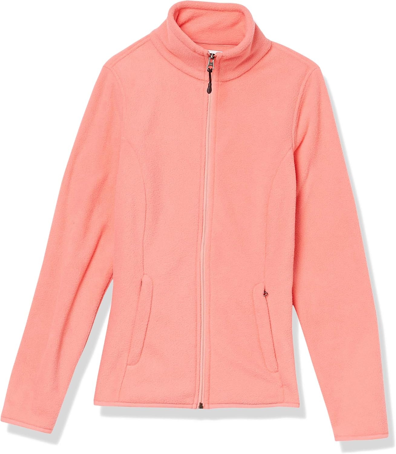 image:imageAmazon Essentials Womens ClassicFit FullZip Polar Soft Fleece Jacket Outerwear Coat with Cuffs Available in Plus SizeBright Coral