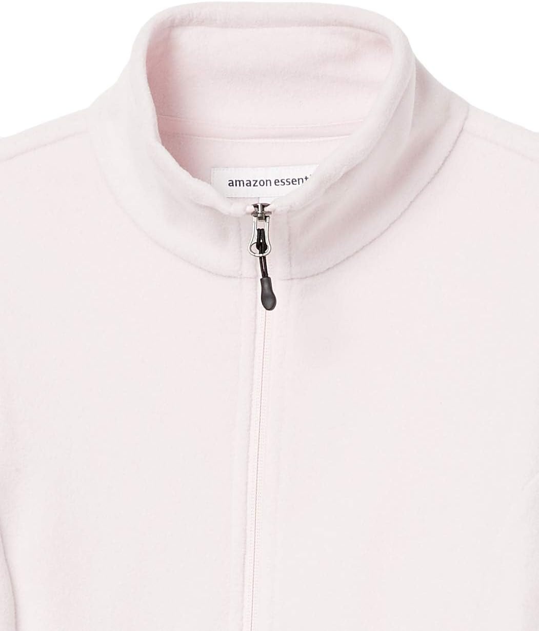 image:imageAmazon Essentials Womens ClassicFit FullZip Polar Soft Fleece Jacket Outerwear Coat with Cuffs Available in Plus SizeLight Pink