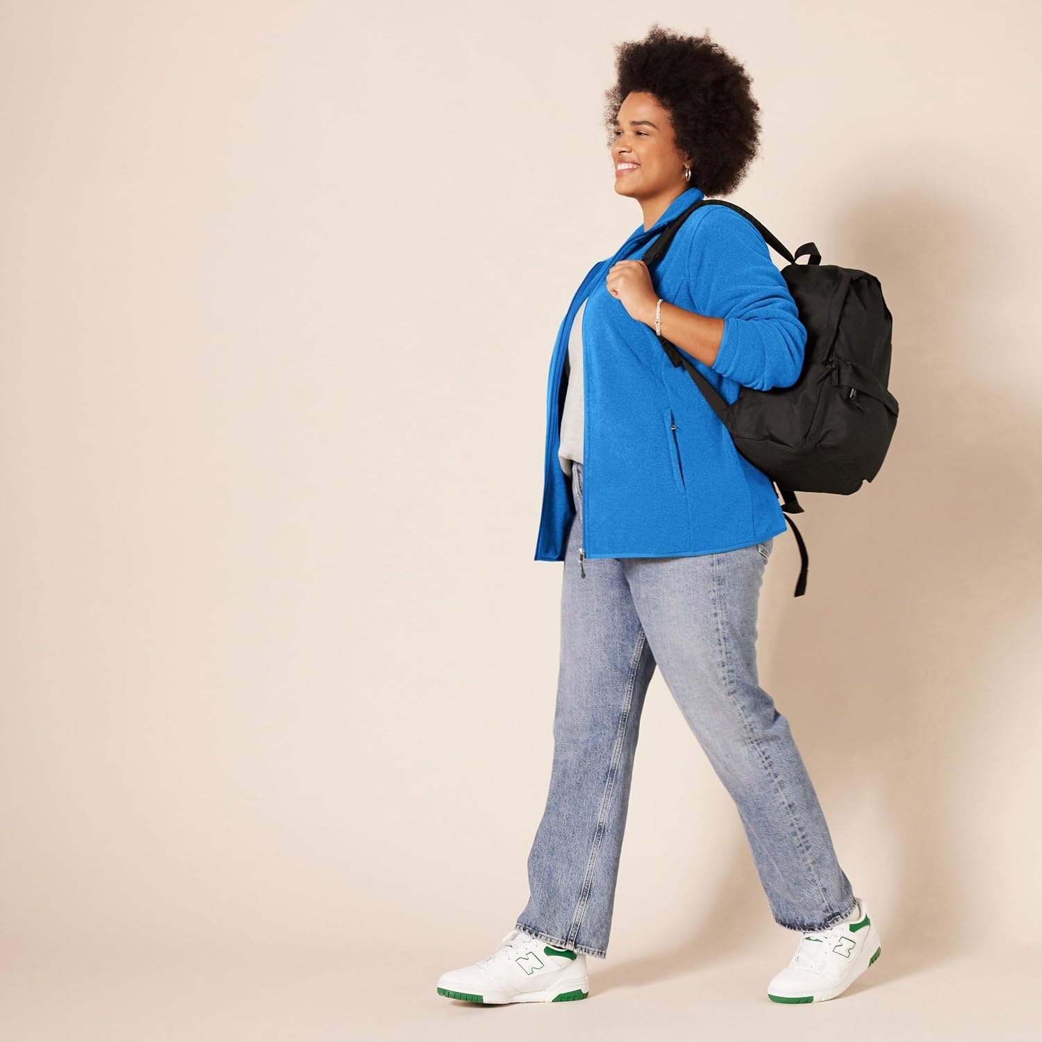 image:imageAmazon Essentials Womens ClassicFit FullZip Polar Soft Fleece Jacket Outerwear Coat with Cuffs Available in Plus SizeRoyal Blue