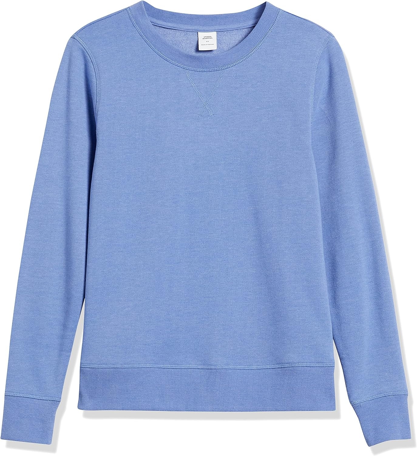 image:imageAmazon Essentials Womens Fleece Crewneck Long Sleeve Pullover Sweatshirt Available in Plus SizeBlue
