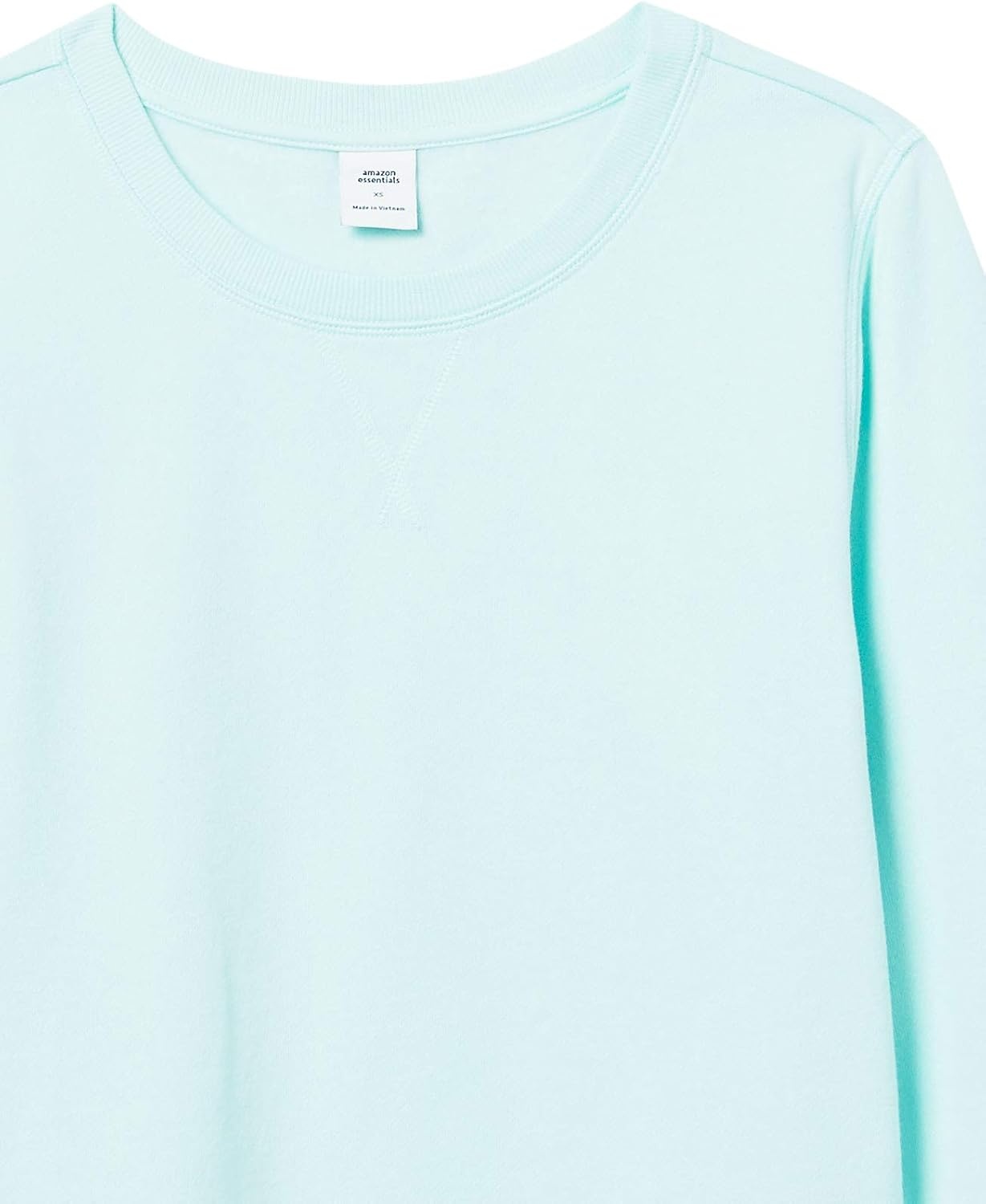 image:imageAmazon Essentials Womens Fleece Crewneck Long Sleeve Pullover Sweatshirt Available in Plus SizeBright Aqua