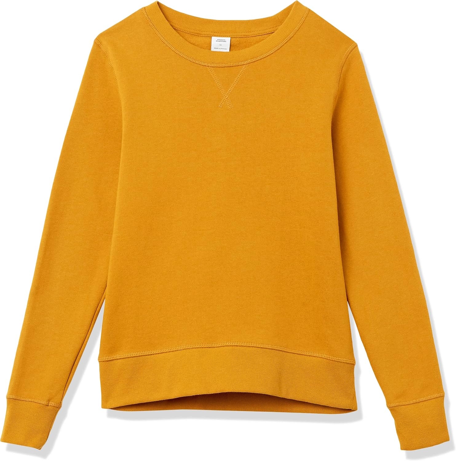image:imageAmazon Essentials Womens Fleece Crewneck Long Sleeve Pullover Sweatshirt Available in Plus SizeMustard Yellow