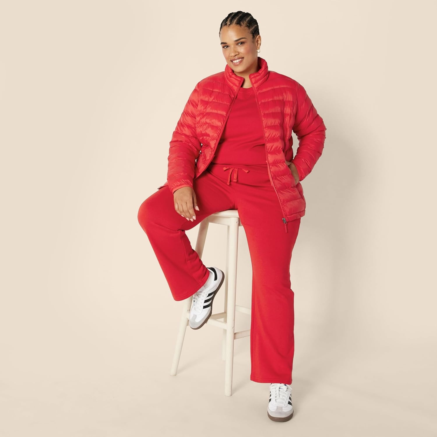 image:imageAmazon Essentials Womens Lightweight LongSleeve WaterResistant Packable Puffer Jacket Available in Plus SizeRed