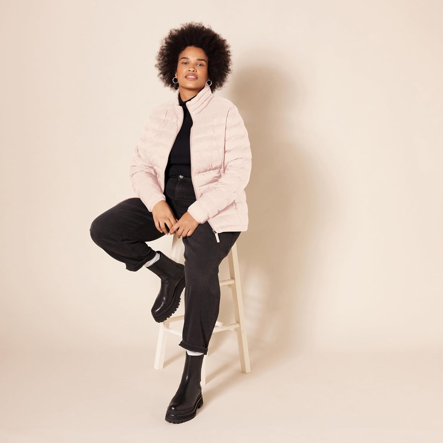 image:imageAmazon Essentials Womens Lightweight LongSleeve WaterResistant Packable Puffer Jacket Available in Plus SizeRose