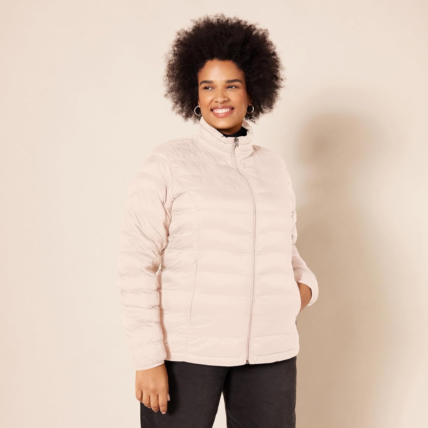 image:imageAmazon Essentials Womens Lightweight LongSleeve WaterResistant Packable Puffer Jacket Available in Plus SizeRose