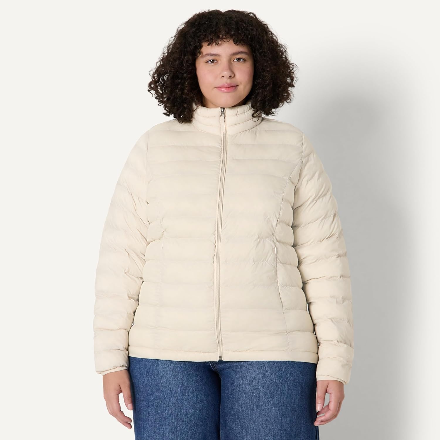 image:imageAmazon Essentials Womens Lightweight LongSleeve WaterResistant Packable Puffer Jacket Available in Plus SizeStone
