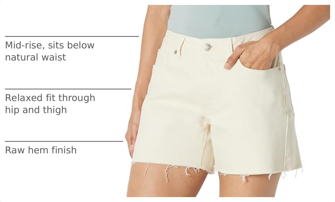 image:imageAmazon Essentials Womens Low Stretch MidRise RegularFit Jean ShortEcru