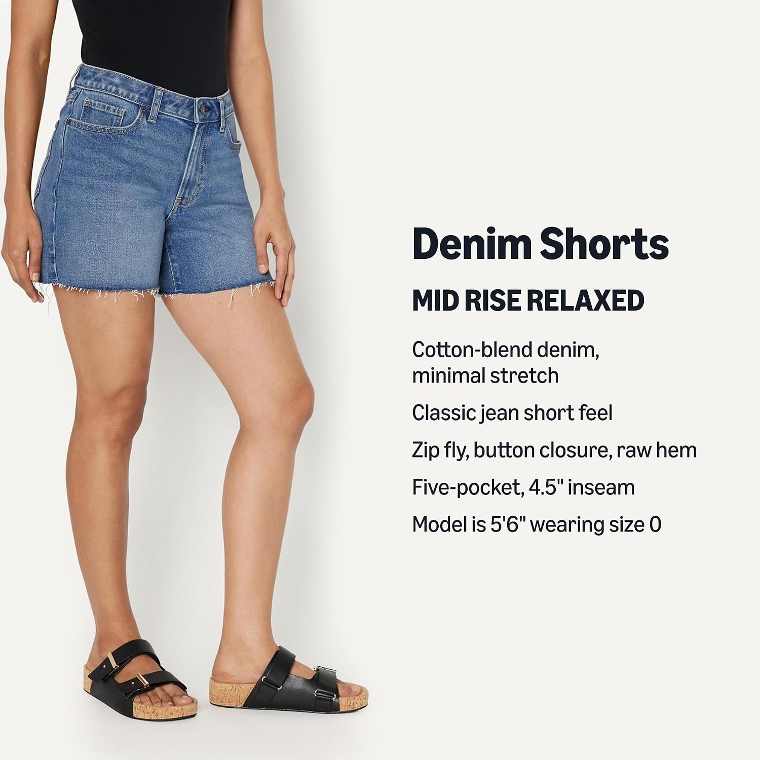 image:imageAmazon Essentials Womens Low Stretch MidRise RegularFit Jean ShortMedium Blue Vintage