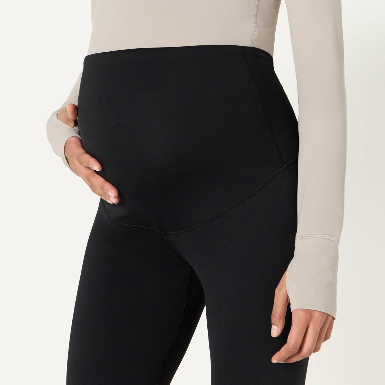 image:imageAmazon Essentials Womens Maternity HighRise Over the Belly Formflex Full Length Legging Soft Moisture WickingBlack