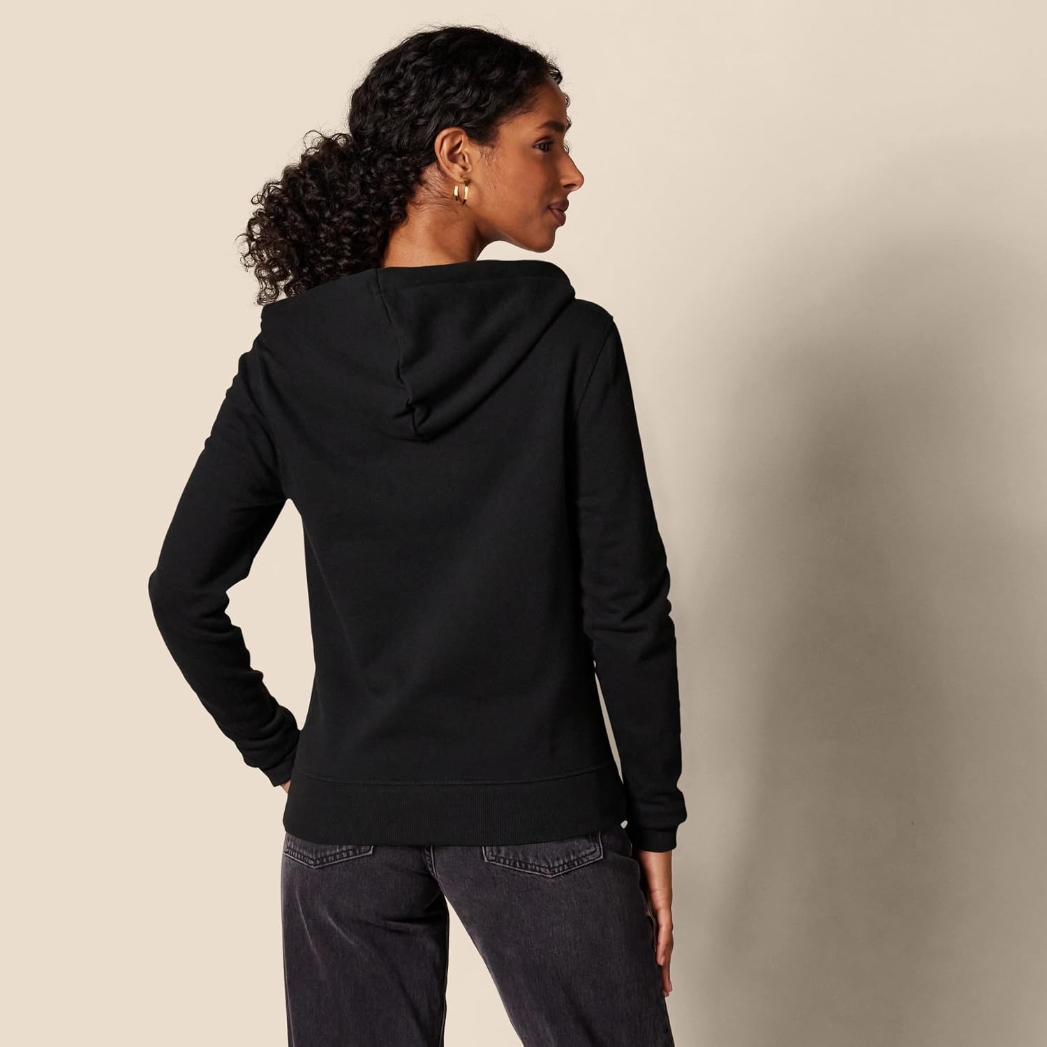 image:imageAmazon Essentials Womens Midweight Fleece FullZip Hoodie with Drawstring Available in Plus SizeBlack