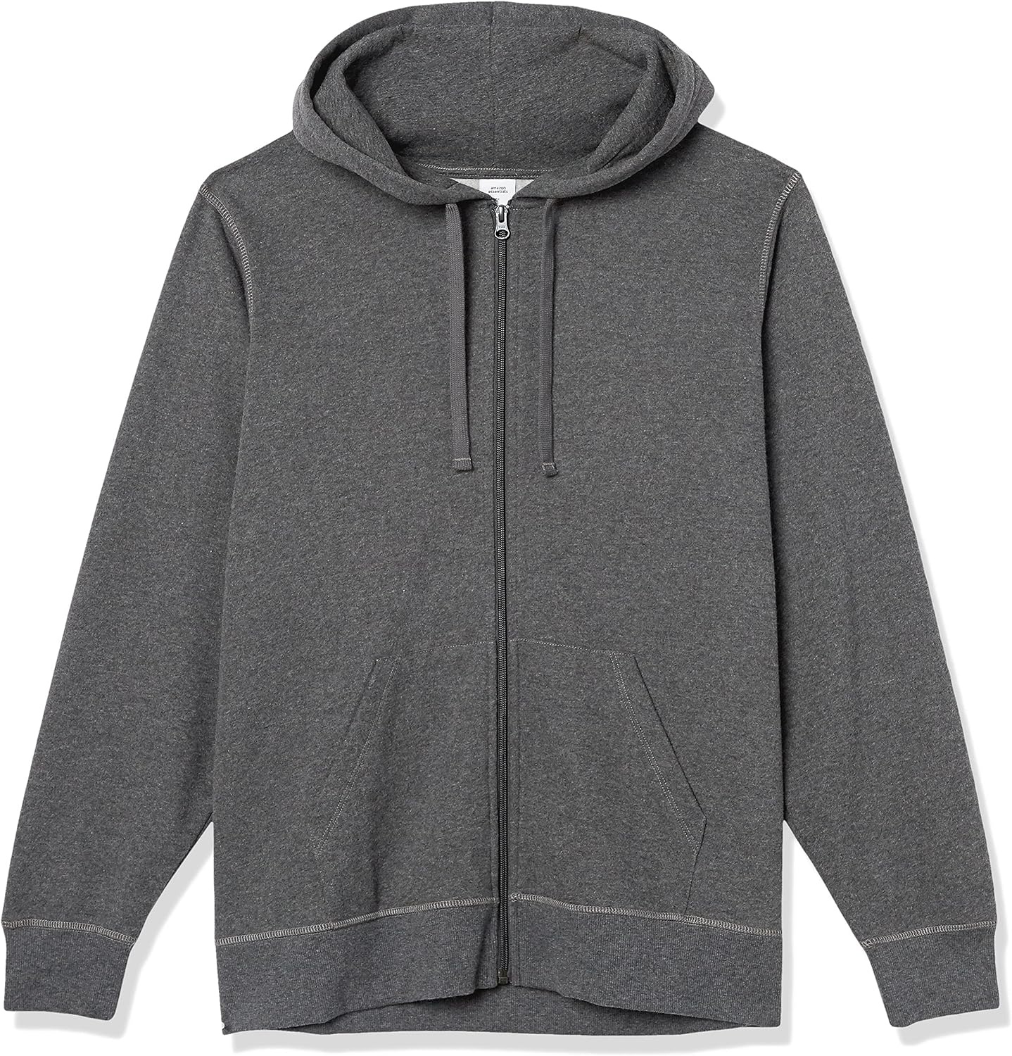 image:imageAmazon Essentials Womens Midweight Fleece FullZip Hoodie with Drawstring Available in Plus SizeCharcoal Heather