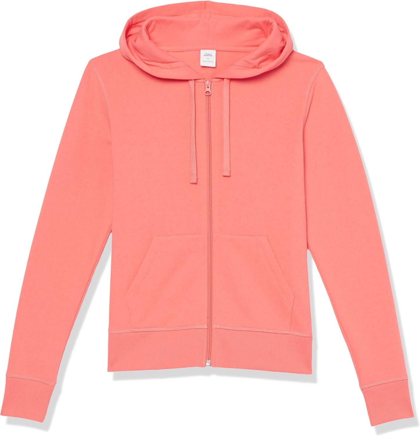 image:imageAmazon Essentials Womens Midweight Fleece FullZip Hoodie with Drawstring Available in Plus SizeCoral Pink