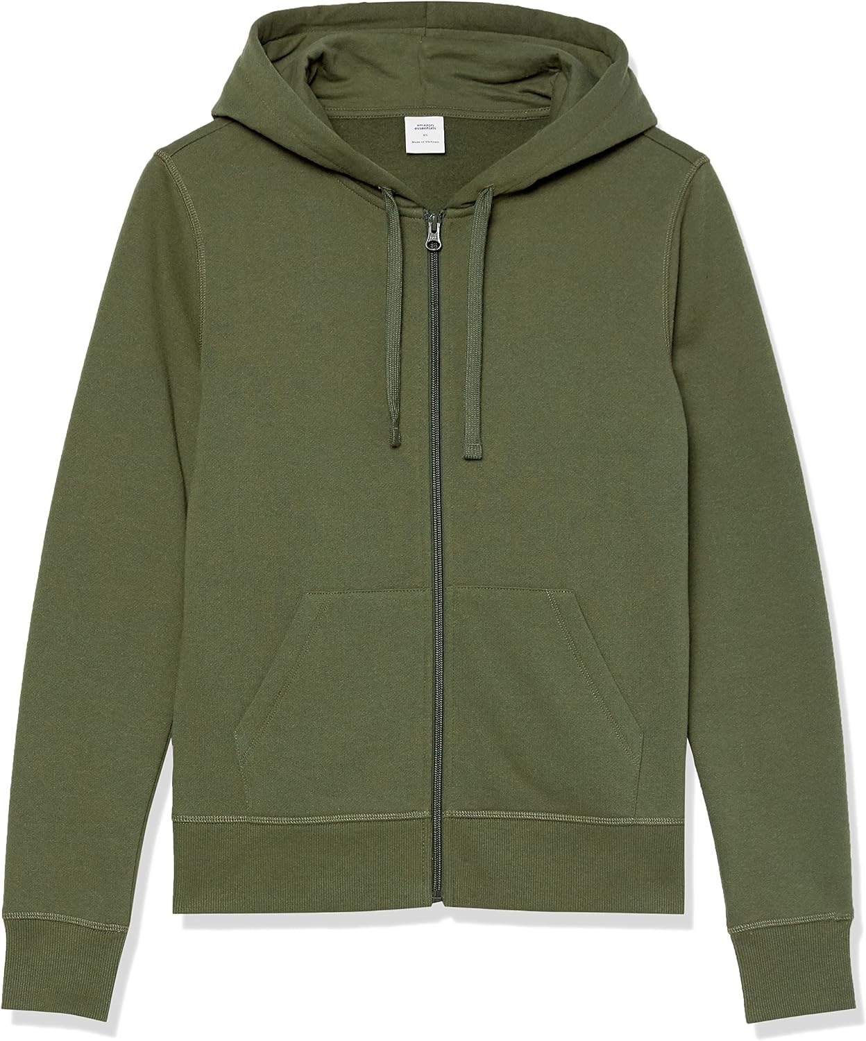 image:imageAmazon Essentials Womens Midweight Fleece FullZip Hoodie with Drawstring Available in Plus SizeDark Olive