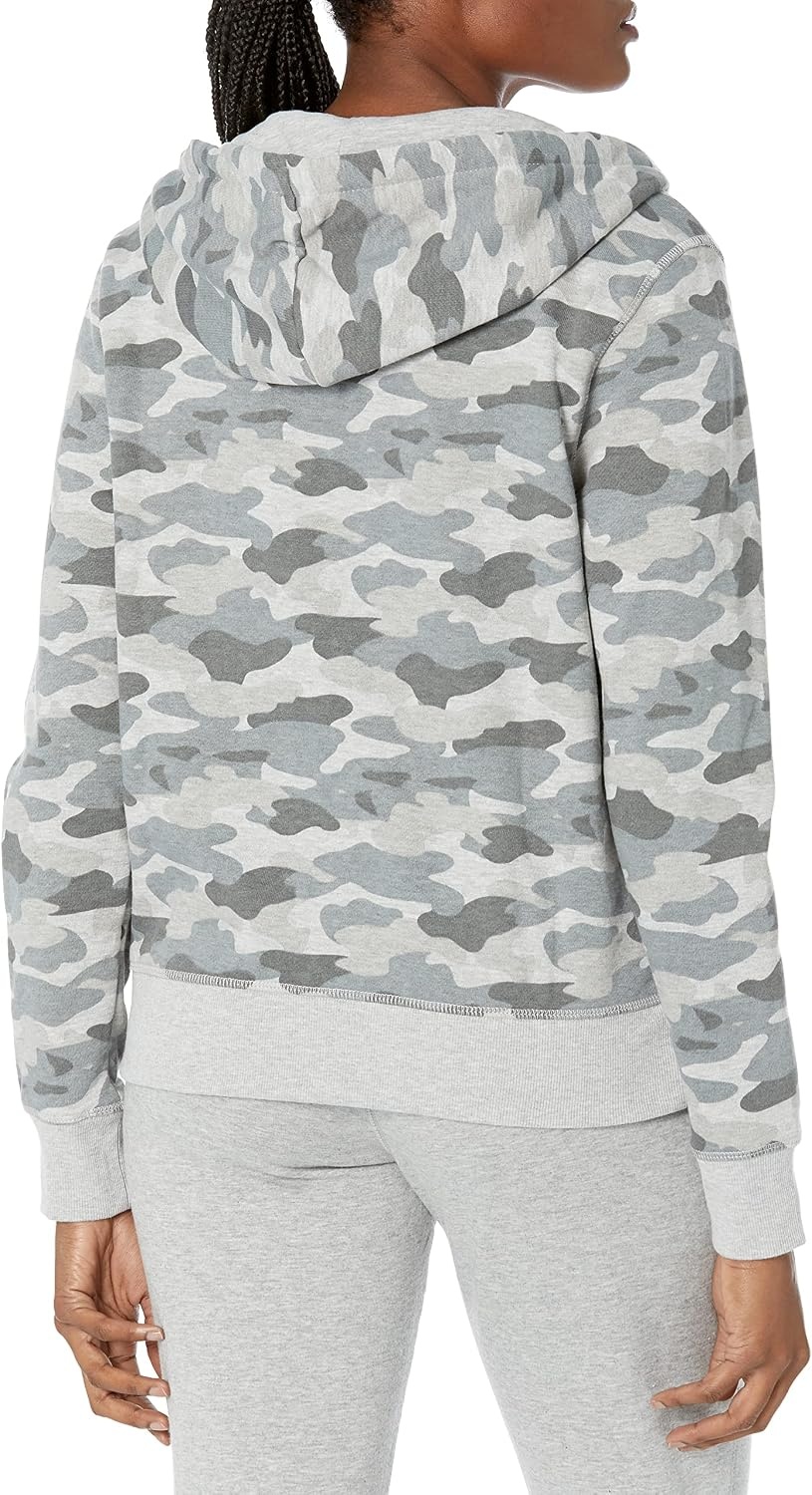 image:imageAmazon Essentials Womens Midweight Fleece FullZip Hoodie with Drawstring Available in Plus SizeGrey Camo