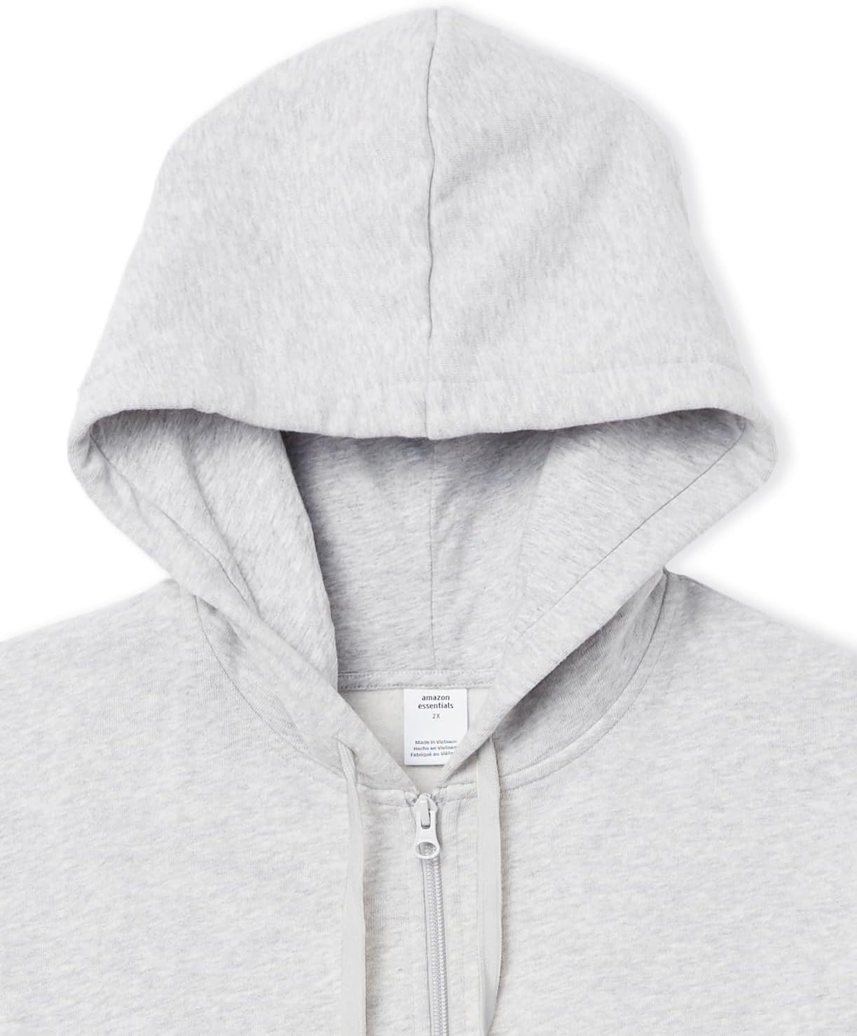 image:imageAmazon Essentials Womens Midweight Fleece FullZip Hoodie with Drawstring Available in Plus SizeLight Grey Heather
