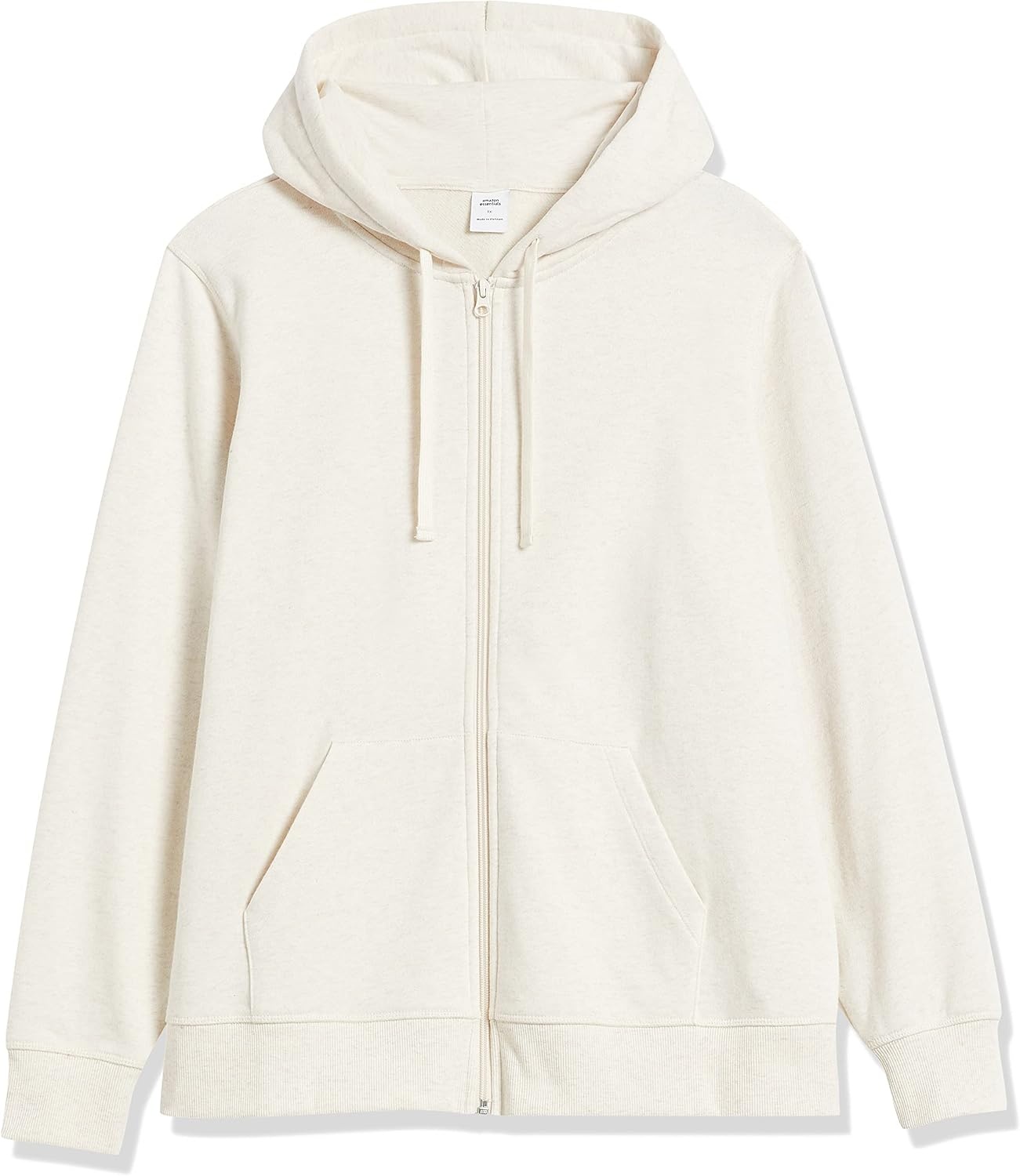 image:imageAmazon Essentials Womens Midweight Fleece FullZip Hoodie with Drawstring Available in Plus SizeOatmeal Heather