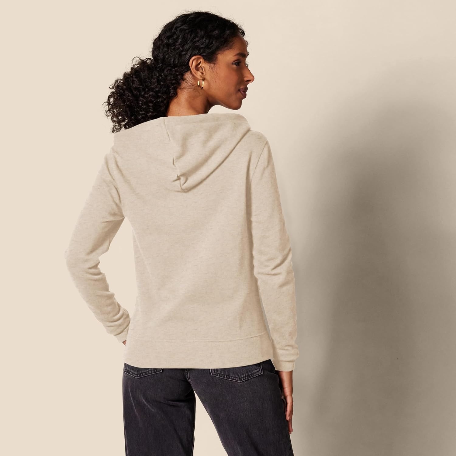 image:imageAmazon Essentials Womens Midweight Fleece FullZip Hoodie with Drawstring Available in Plus SizeOatmeal Heather