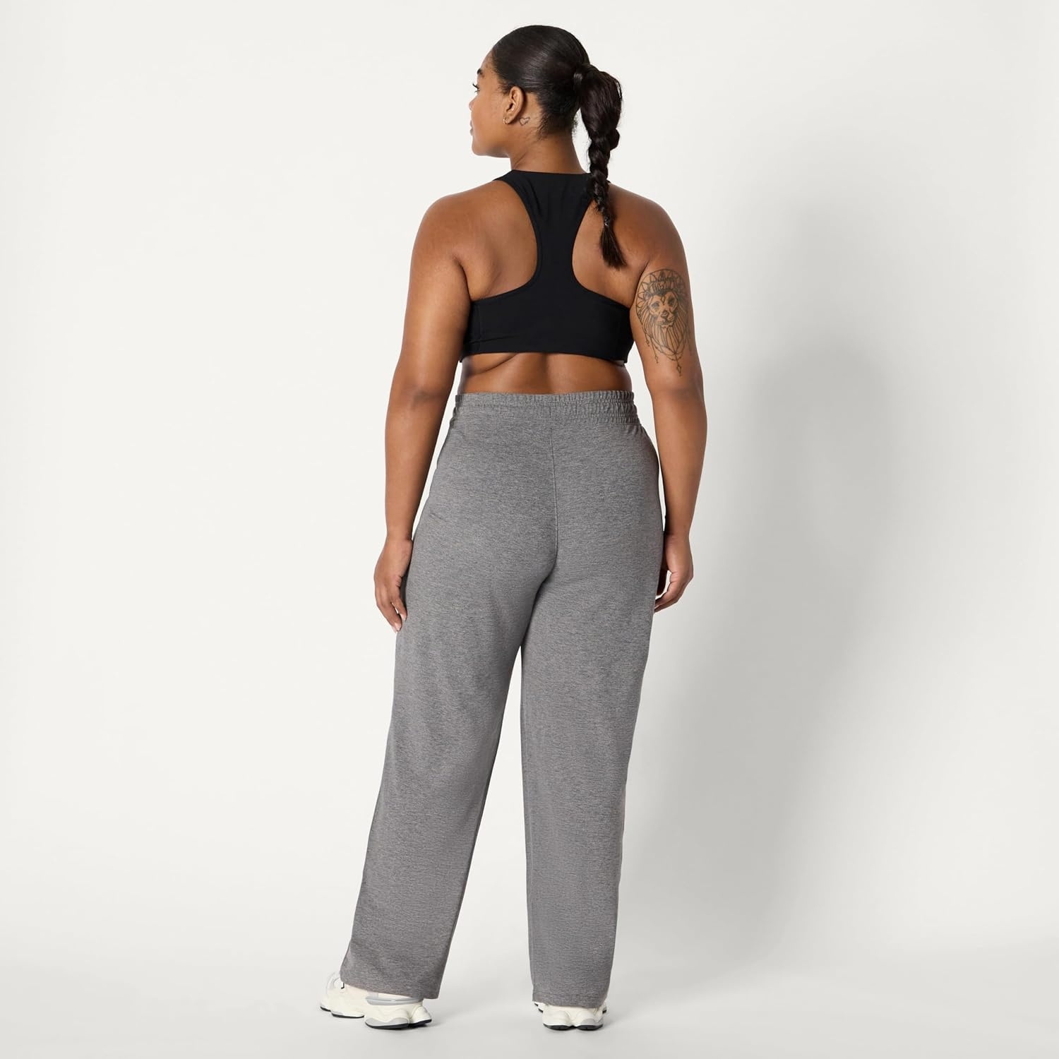 image:imageAmazon Essentials Womens Relaxed Fit Athletic Soft Performance Lightweight Stretch Casual Workout SweatpantsSpace Dye Grey