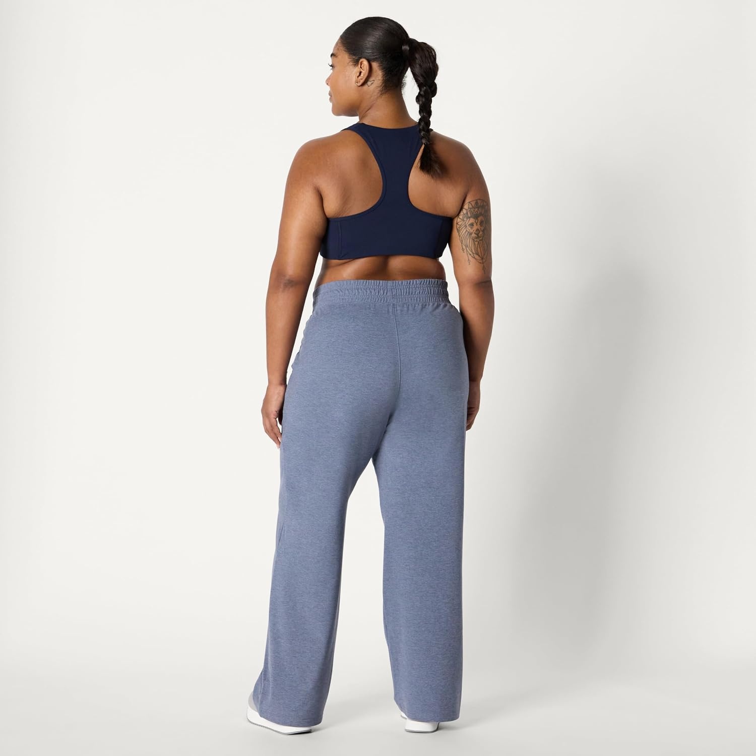 image:imageAmazon Essentials Womens Relaxed Fit Athletic Soft Performance Lightweight Stretch Casual Workout SweatpantsSpace Dye Slate