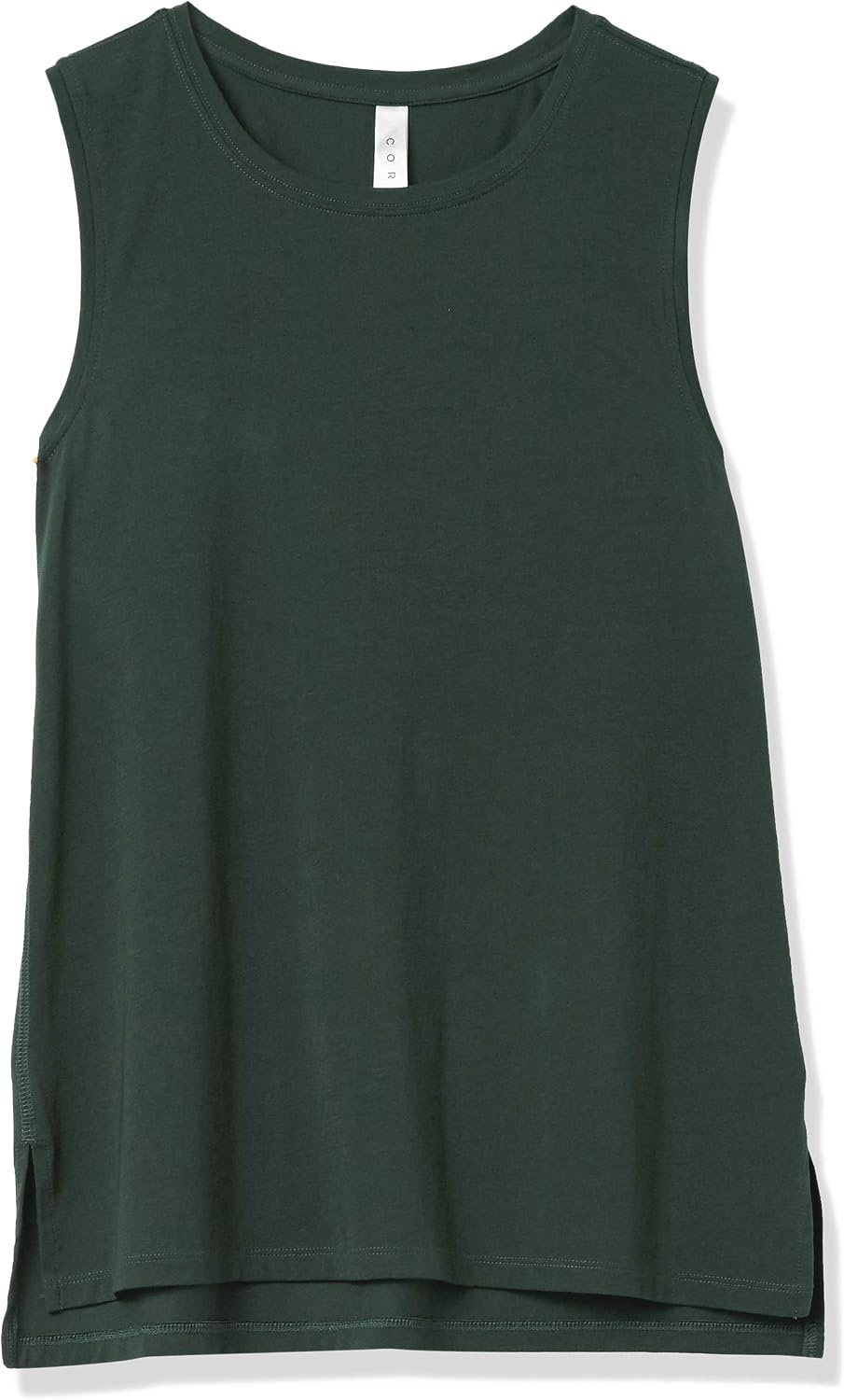 image:imageAmazon Essentials Womens Soft Breathable Cotton RelaxedFit Yoga Tank Top for Sports Wear Available in Plus SizeDeep Green