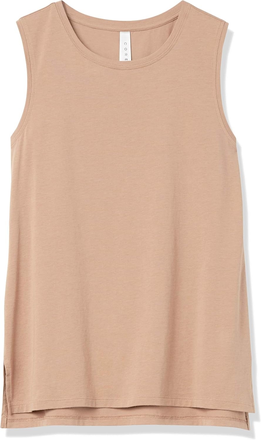 image:imageAmazon Essentials Womens Soft Breathable Cotton RelaxedFit Yoga Tank Top for Sports Wear Available in Plus SizeLight Brown