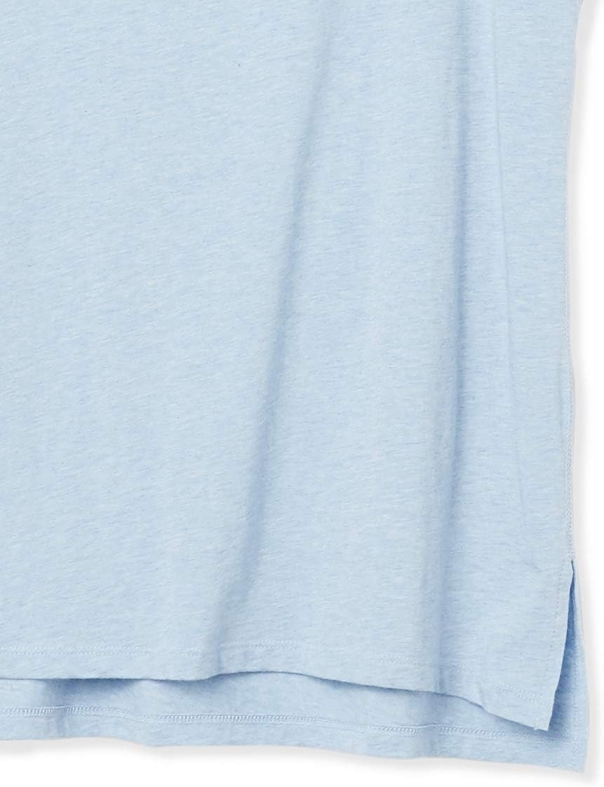image:imageAmazon Essentials Womens Soft Breathable Cotton RelaxedFit Yoga Tank Top for Sports Wear Available in Plus SizeSky Blue Heather