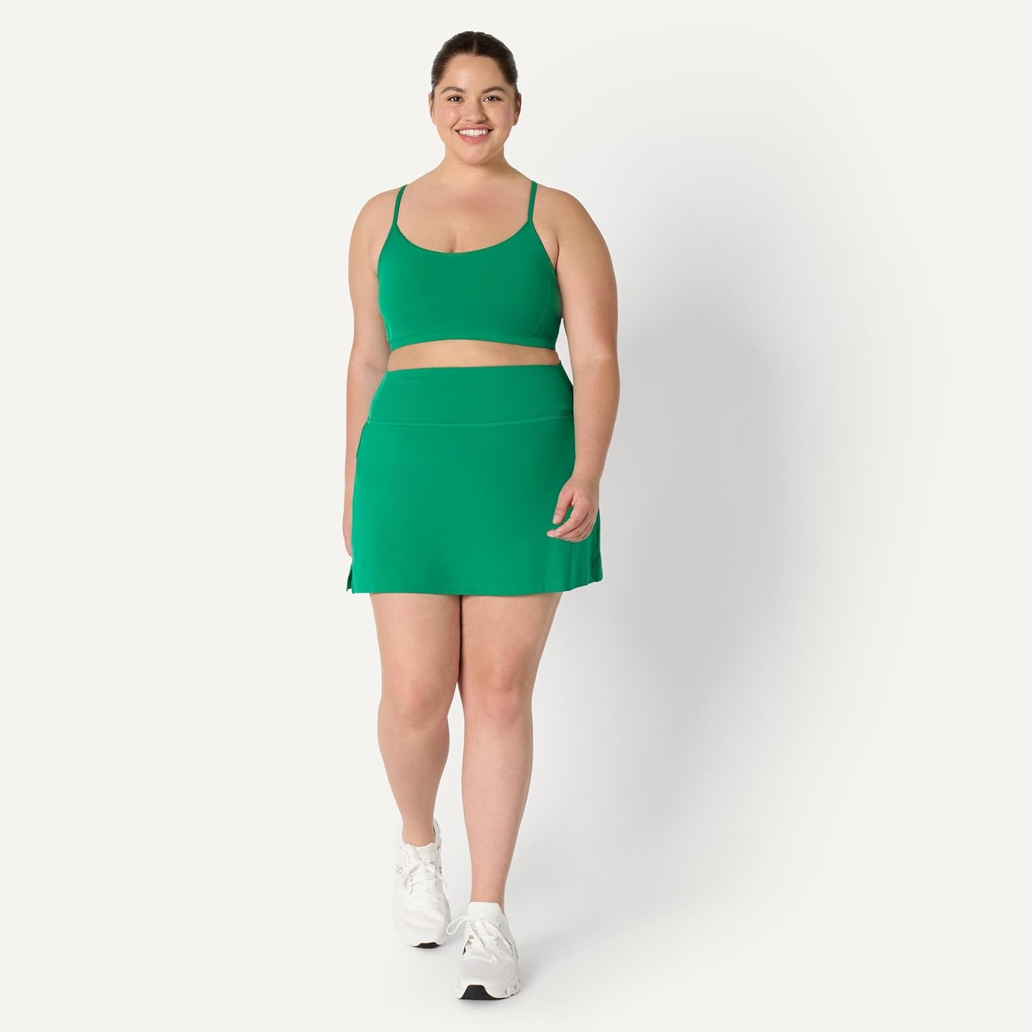 image:imageAmazon Essentials Womens Tennis Skirt with Builtin ShortsEmerald Green