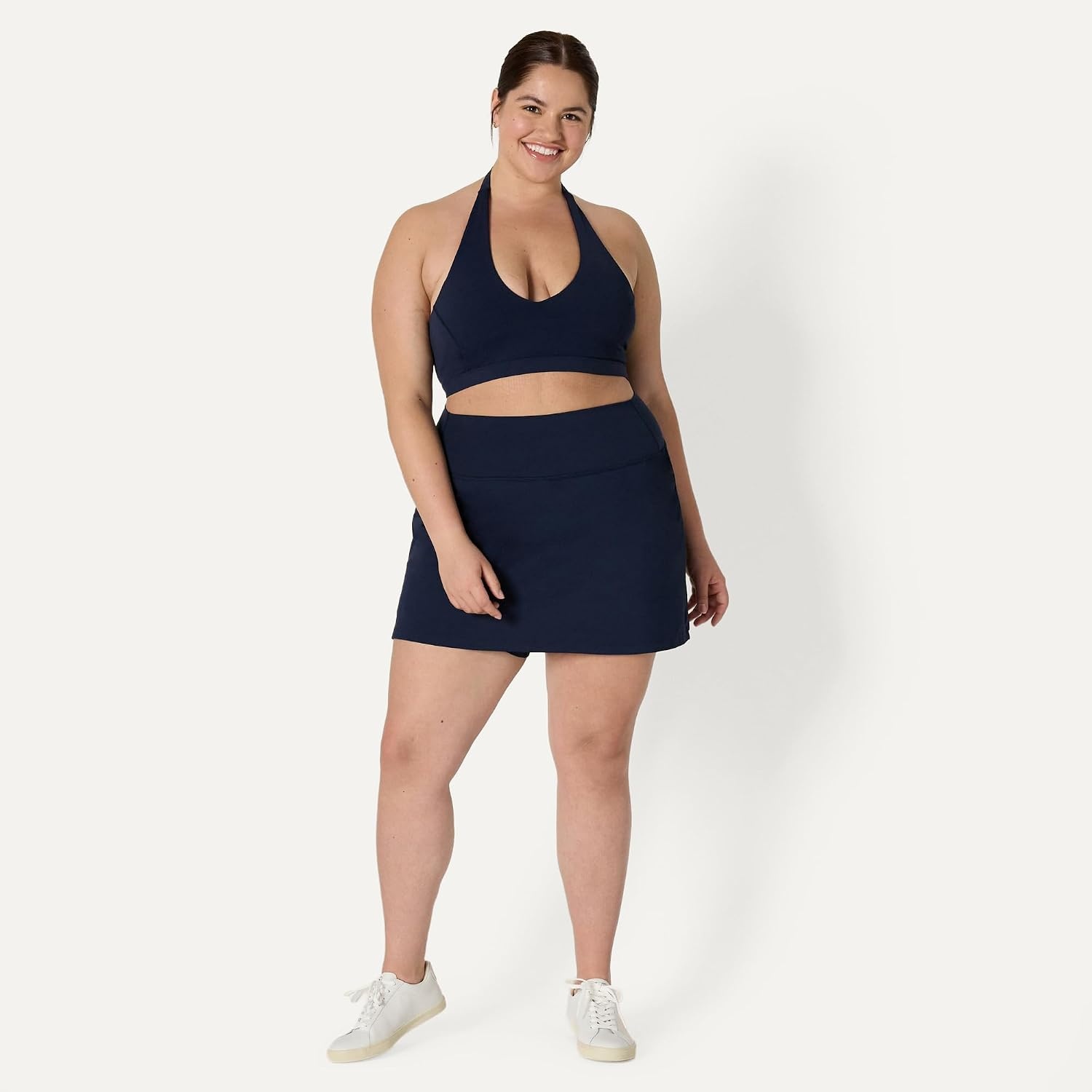 image:imageAmazon Essentials Womens Tennis Skirt with Builtin ShortsNavy