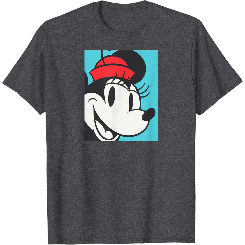 image:imageAmazon Essentials Mens Minnie Boxed Portrait TShirt Black SmallDark Heather Grey