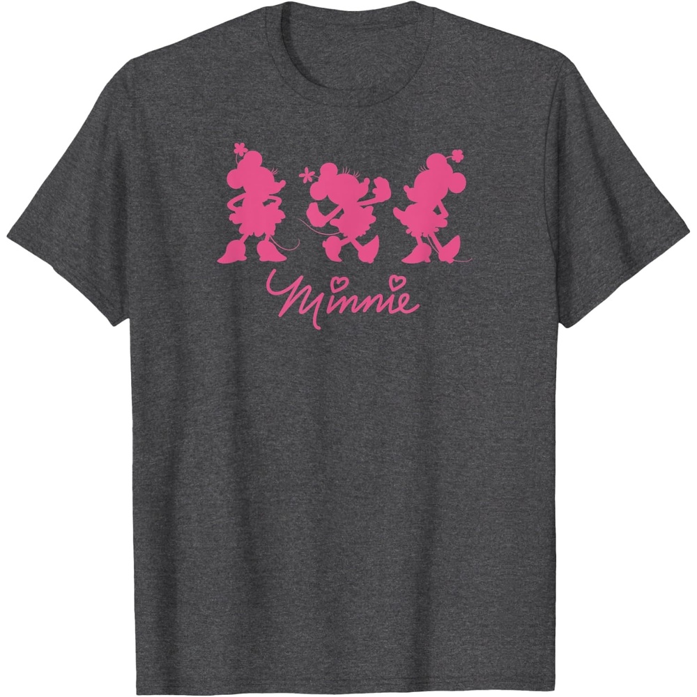 image:imageAmazon Essentials Mens Minnie Silhouette Trio TShirt Black SmallDark Heather Grey
