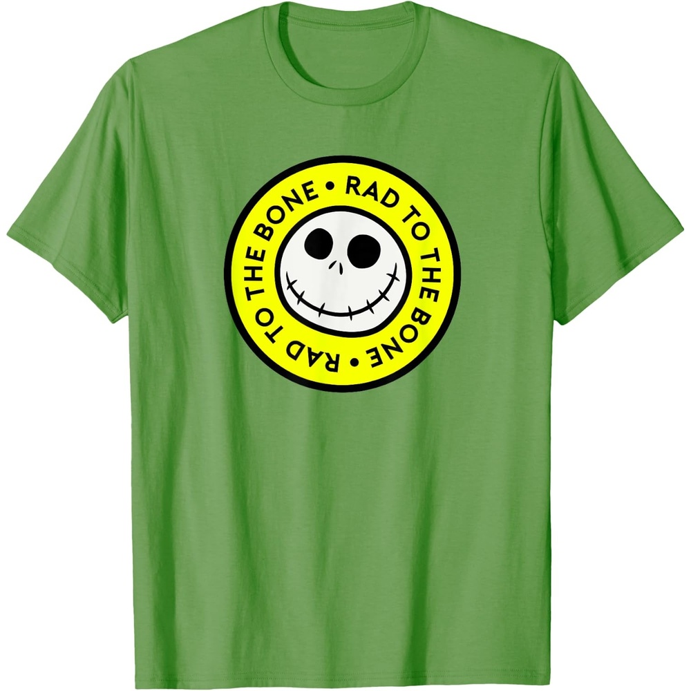 image:imageAmazon Essentials Mens Nightmare Before Christmas Jack Circle Rad To The Bone TShirt Black Graphic Print SmallGrass Green