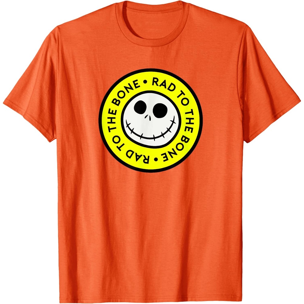 image:imageAmazon Essentials Mens Nightmare Before Christmas Jack Circle Rad To The Bone TShirt Black Graphic Print SmallOrange