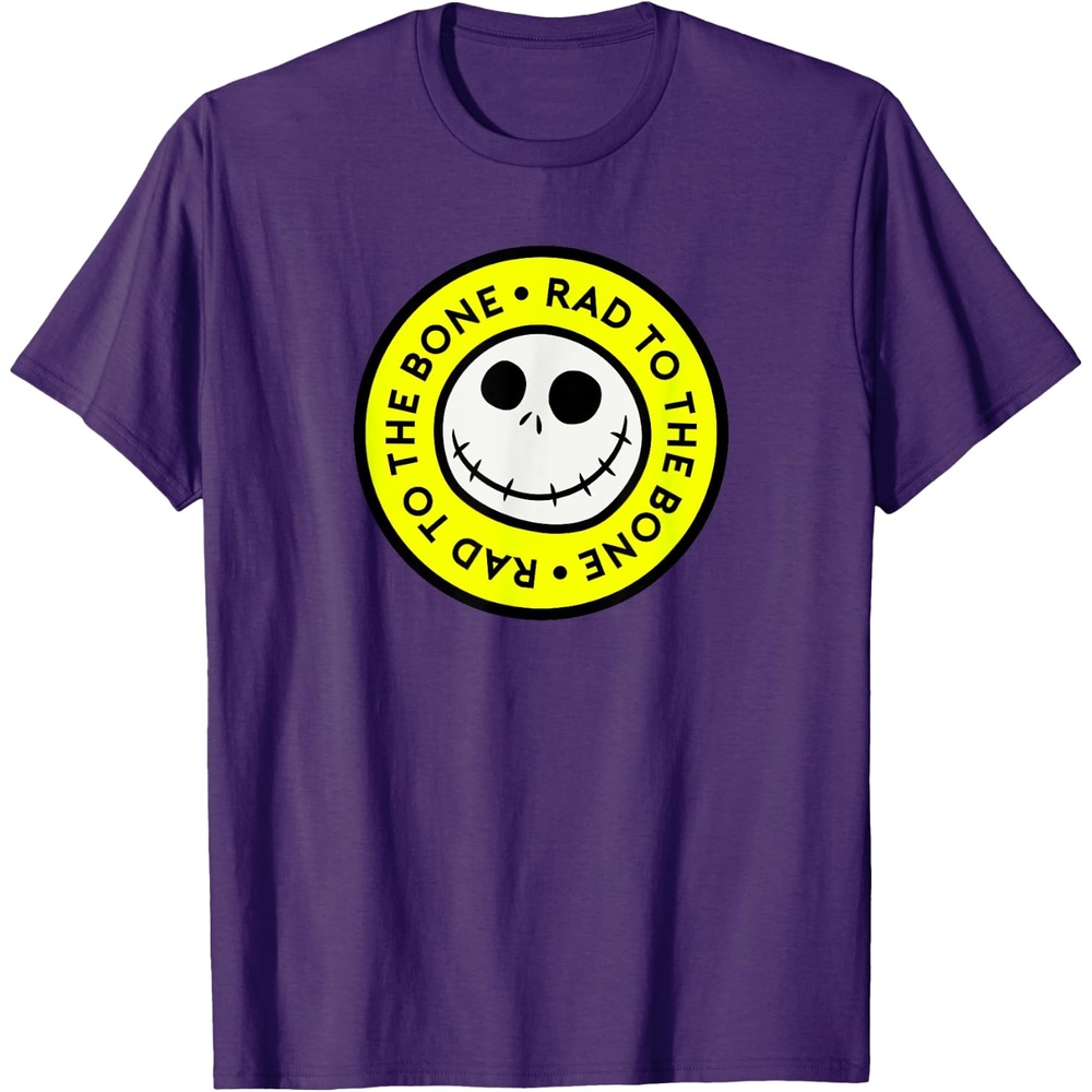image:imageAmazon Essentials Mens Nightmare Before Christmas Jack Circle Rad To The Bone TShirt Black Graphic Print SmallPurple