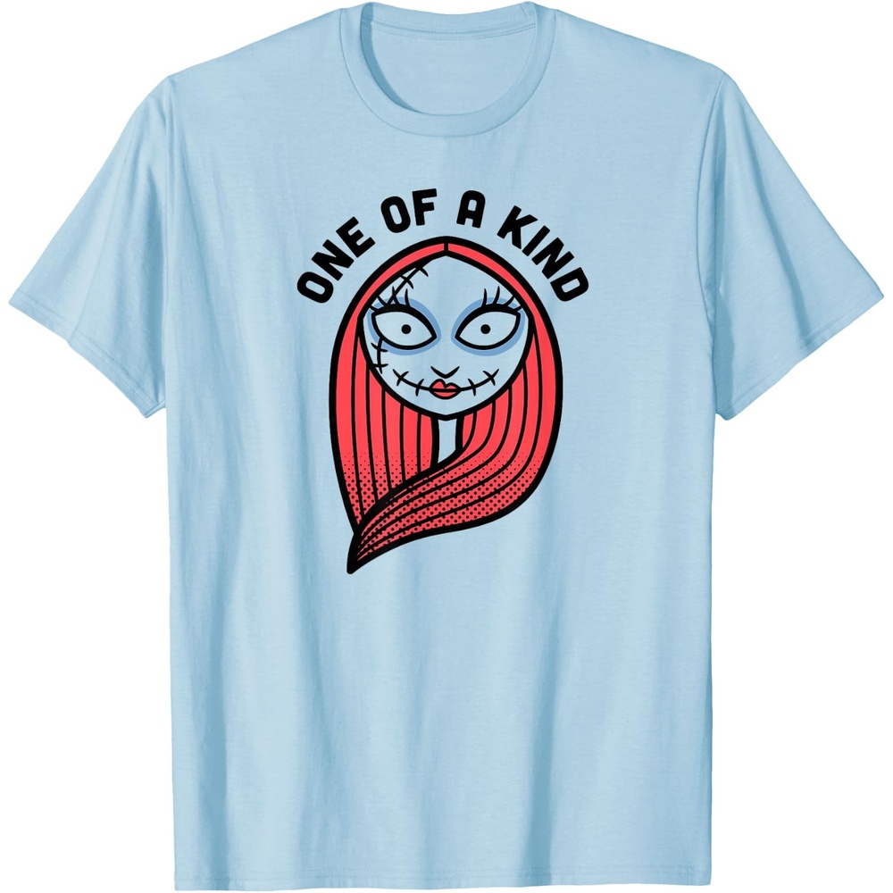 image:imageAmazon Essentials Mens Nightmare Before Christmas Sally Portrait One Of A Kind TShirt White Graphic Print SmallBaby Blue