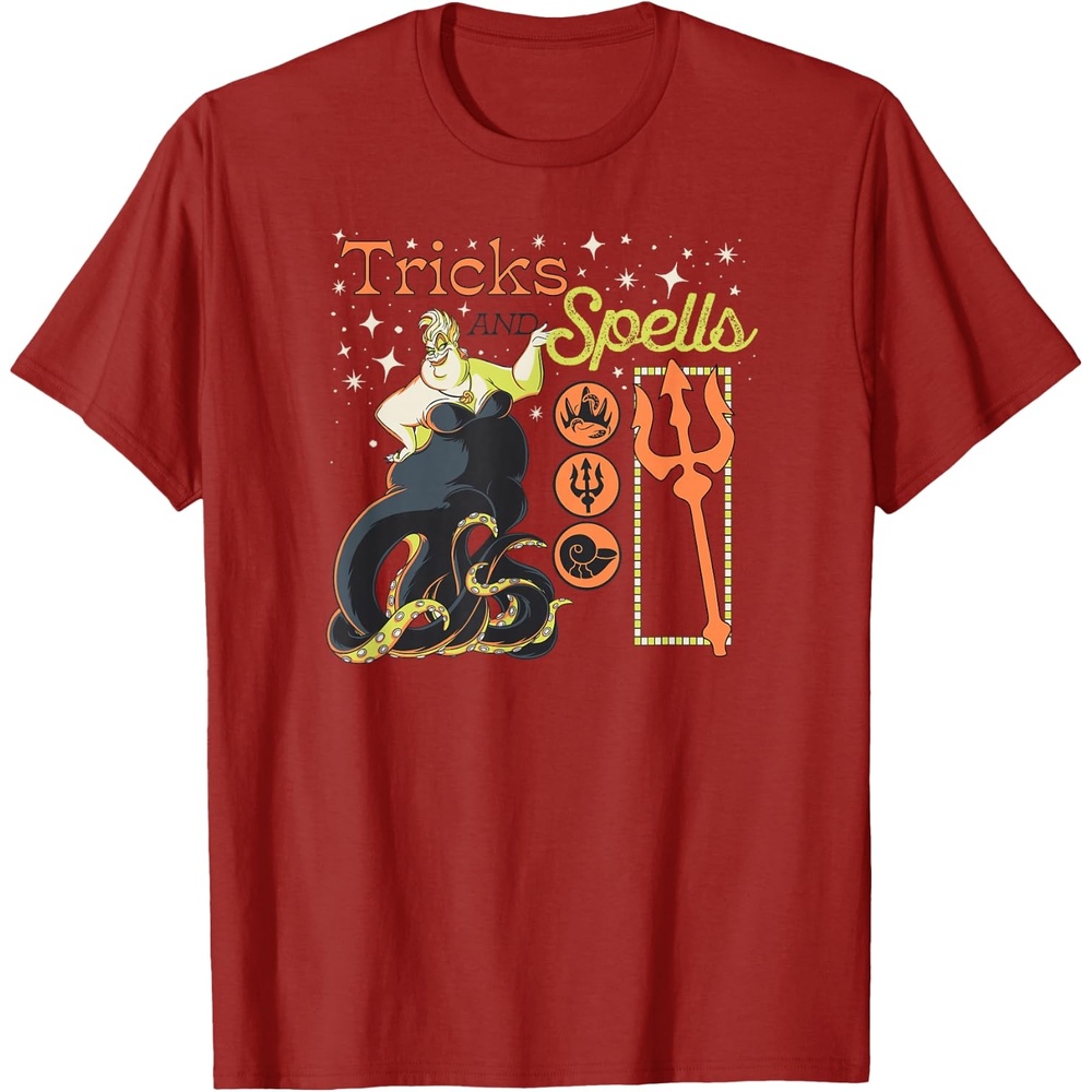 image:imageAmazon Essentials Mens Villains Ursula Halloween Tricks and Spells TShirt Grey SmallCranberry Red