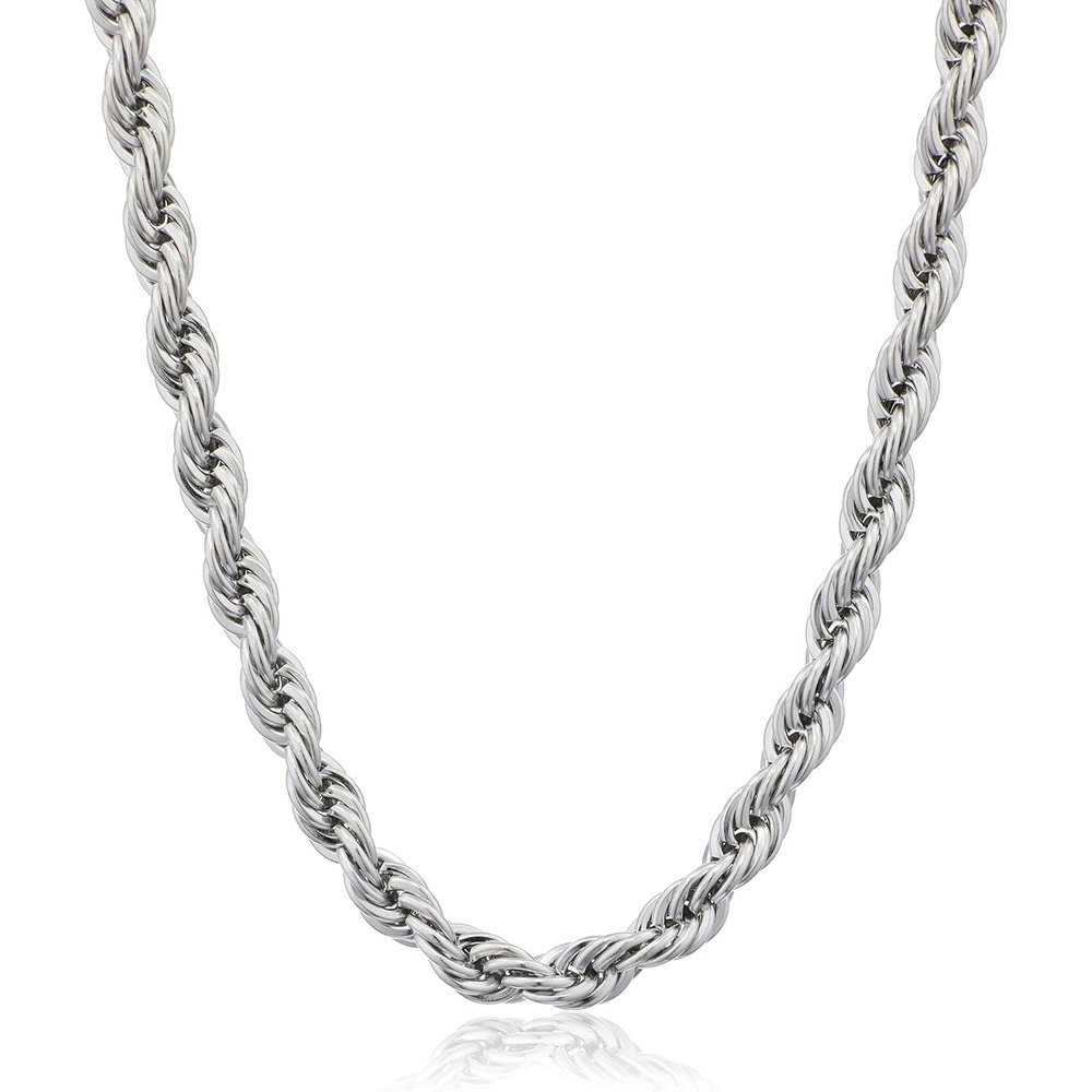 image:imageAmazon Essentials Stainless Steel 6MM Rope Chain Necklace 24