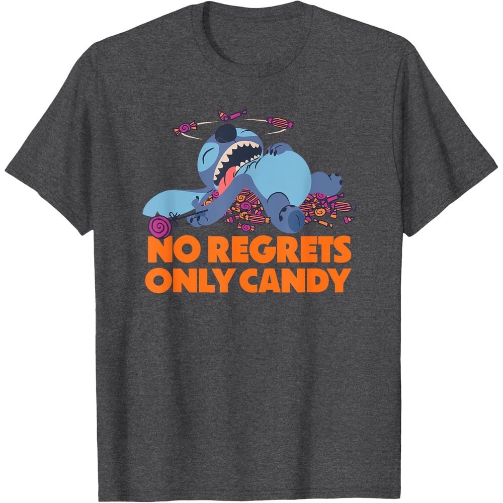 image:imageAmazon Essentials Stitch Halloween No Regrets Only Candy TShirtDark Heather Grey