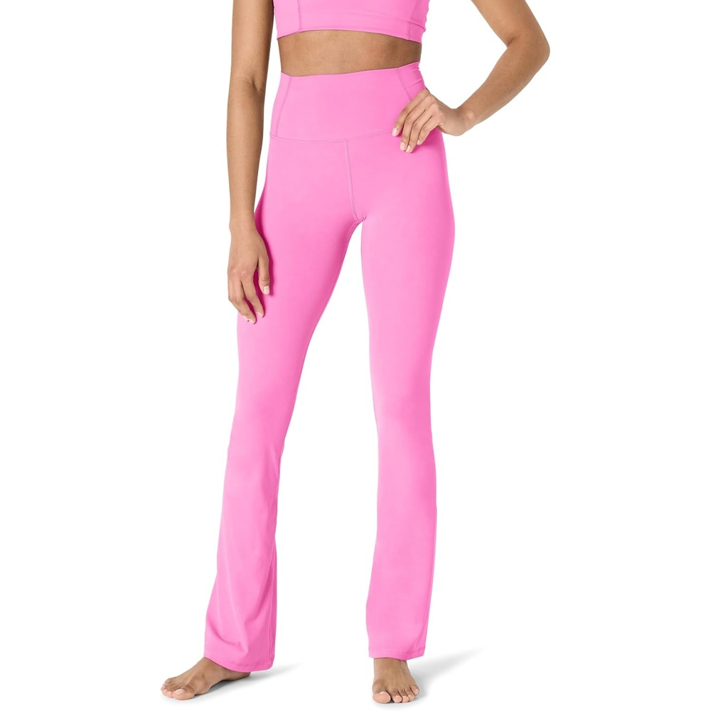image:imageAmazon Essentials Womens Active FormFlex Buttery Soft Flared Leggings High Waist Bootcut Yoga Pants 315 InseamPink