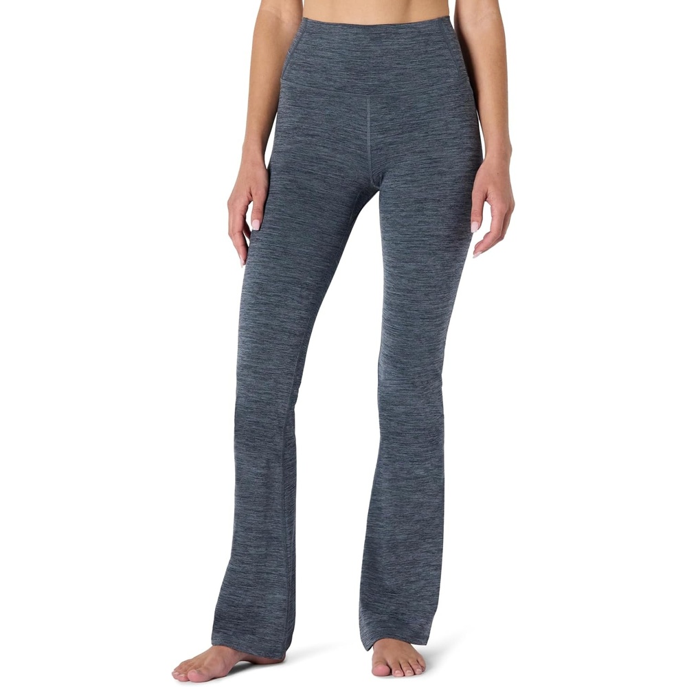 image:imageAmazon Essentials Womens Active FormFlex Buttery Soft Flared Leggings High Waist Bootcut Yoga Pants 315 InseamSpace Dye Slate