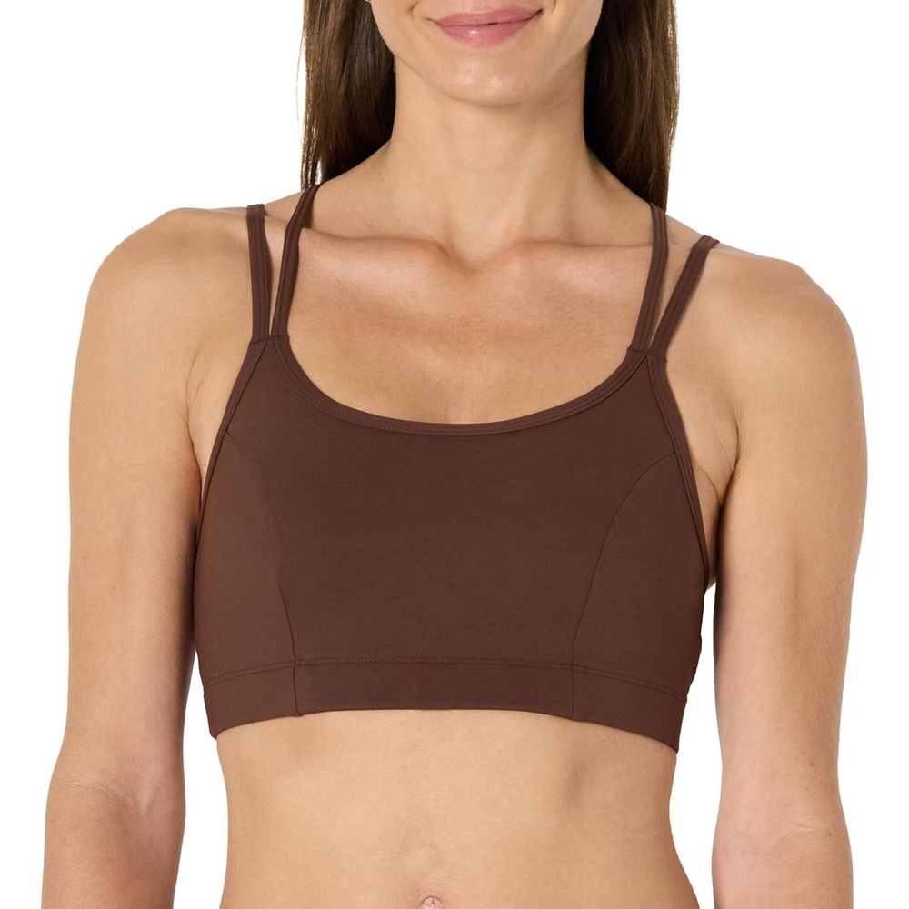 image:imageAmazon Essentials Womens Active Total Train Medium Support Sports Bra with Strappy BackRich Hazel