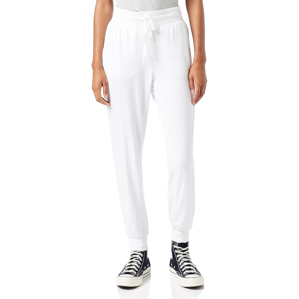 image:imageAmazon Essentials Womens Brushed Tech Stretch Jogger Pant Discontinued ColorsWhite