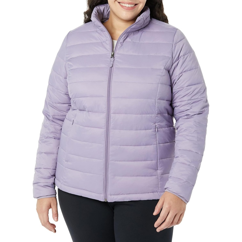 image:imageAmazon Essentials Womens Lightweight LongSleeve WaterResistant Packable Puffer Jacket Available in Plus SizeDusty Grape