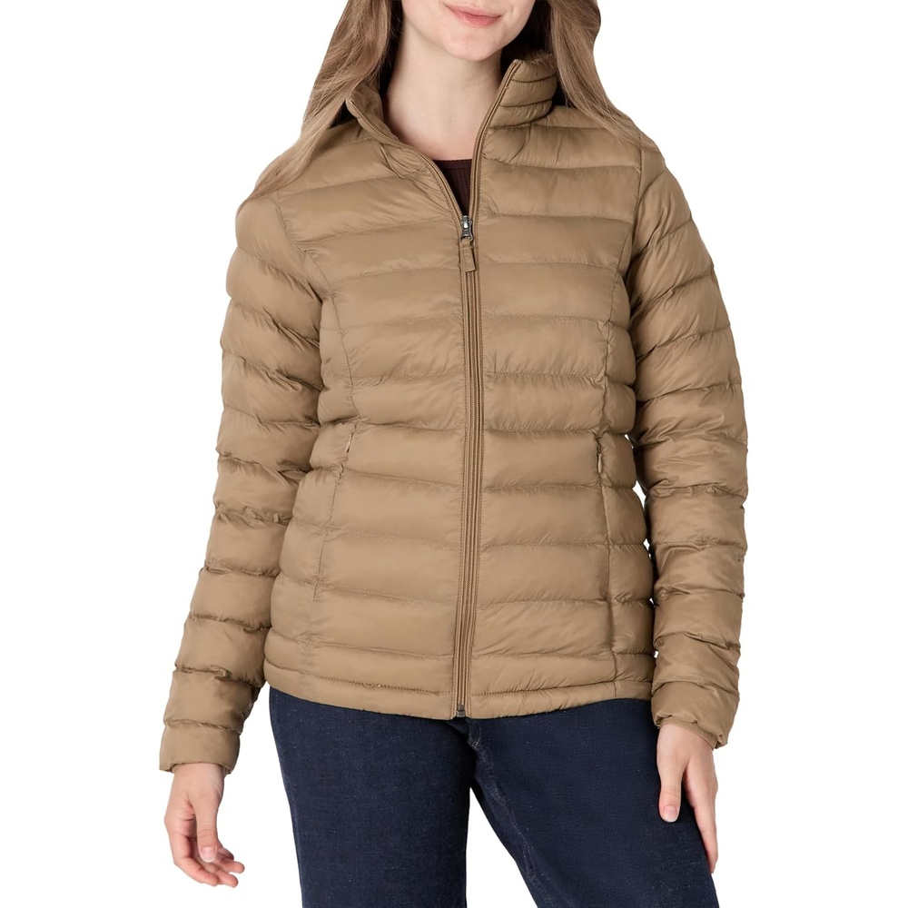 image:imageAmazon Essentials Womens Lightweight LongSleeve WaterResistant Packable Puffer Jacket Available in Plus SizeMushroom Brown